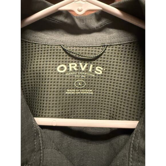 Orvis Classic Collection button down shirt green Large - Picture 2 of 5